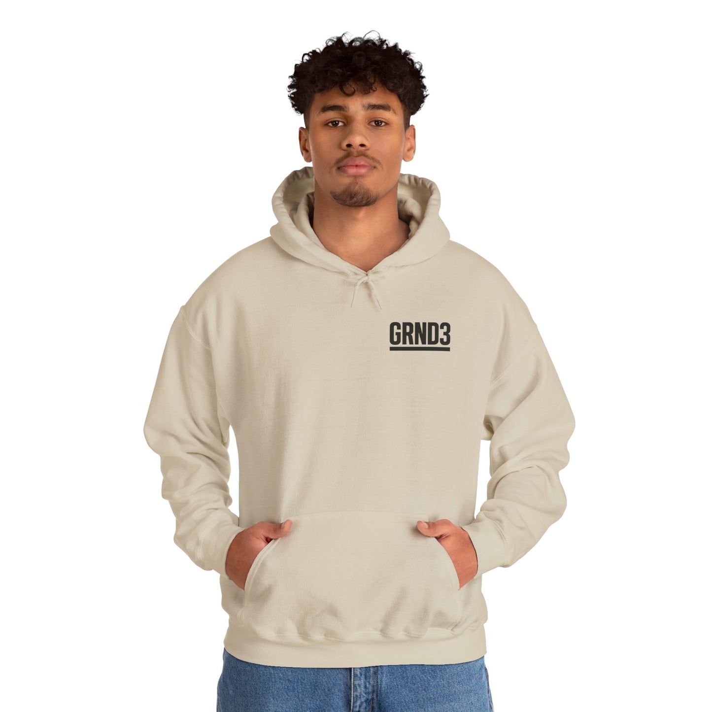 Chic Unisex Hoodie with GRND3 Design | Cozy Fashion, Streetwear Style, Hooded Sweatshirt, Gift for Him or Her, Perfect for Fall